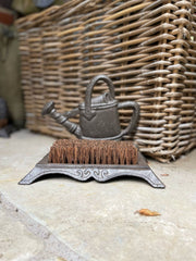 Cast Iron Watering Can Boot Scraper Brush Shoe Welly Boot Cleaner Garden Gift4