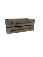 Wooden Crate Robins Appear When Loved Ones Are Near Decorative Box Christmas5