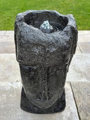 Easter Island Head Water Feature With Light Garden Gift Outdoor Decor Decoration7