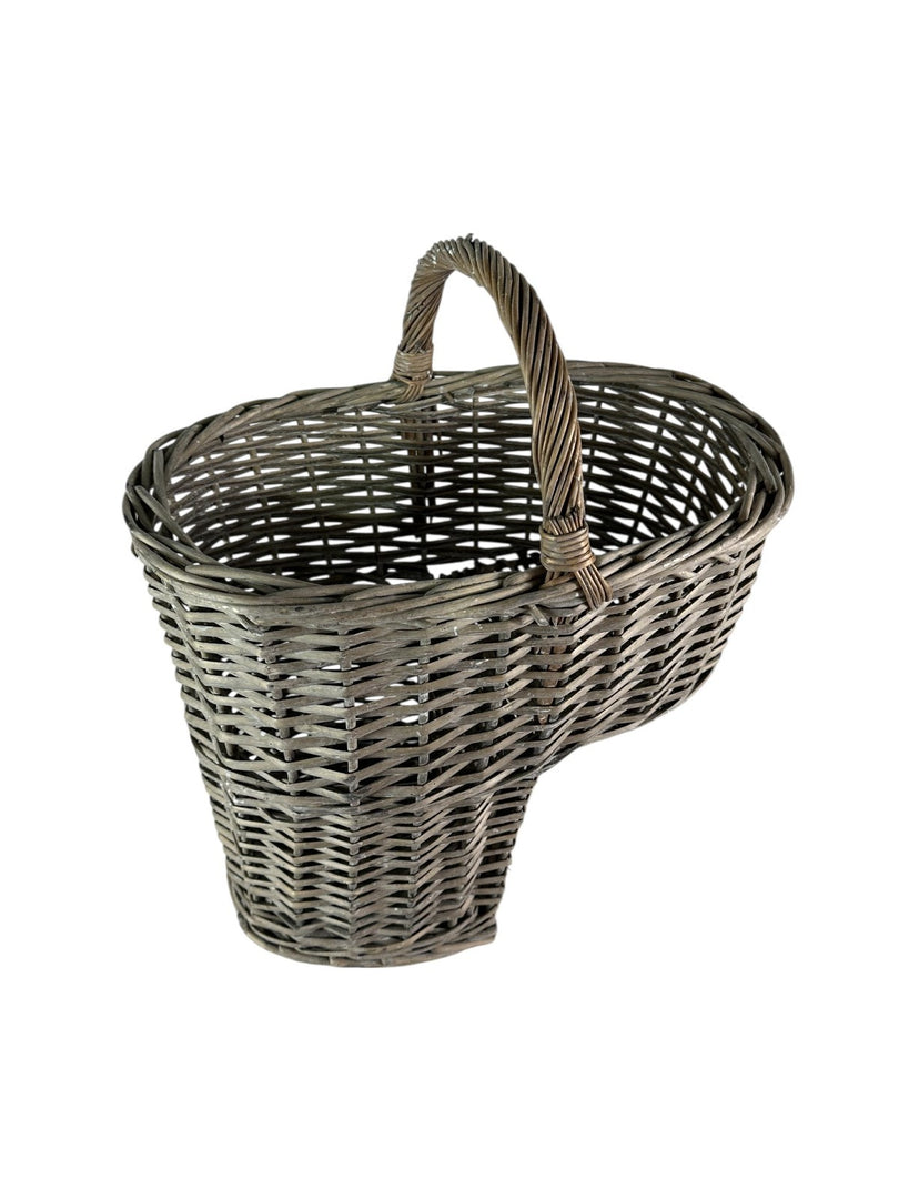 Driftwood-wash Wicker Willow Stair Basket with No Liner Home Stairs Storage Tidy12
