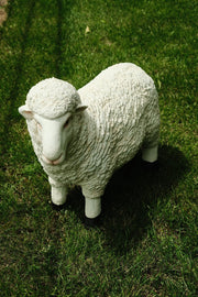 Realistic White Sheep Garden Statue Ornament Resin Outdoor Farm Animal Decor18