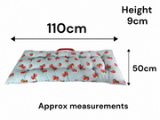 Summer Strawberry Blue Bench Seat Pad Cushion Garden Outdoor 110cm x 50cm1