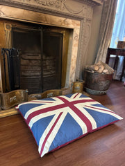 Vintage Retro Union Jack UK Floor Cushion Red Blue Dog Bed Garden Indoor Gift9