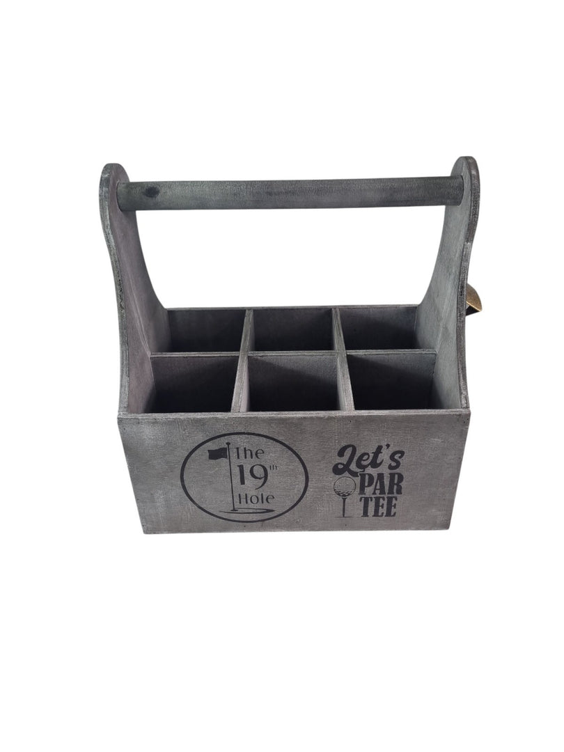 Wooden Golf Bottle Gift Box Carrier Golfer 19th Hole Gift Novelty Xmas Large15