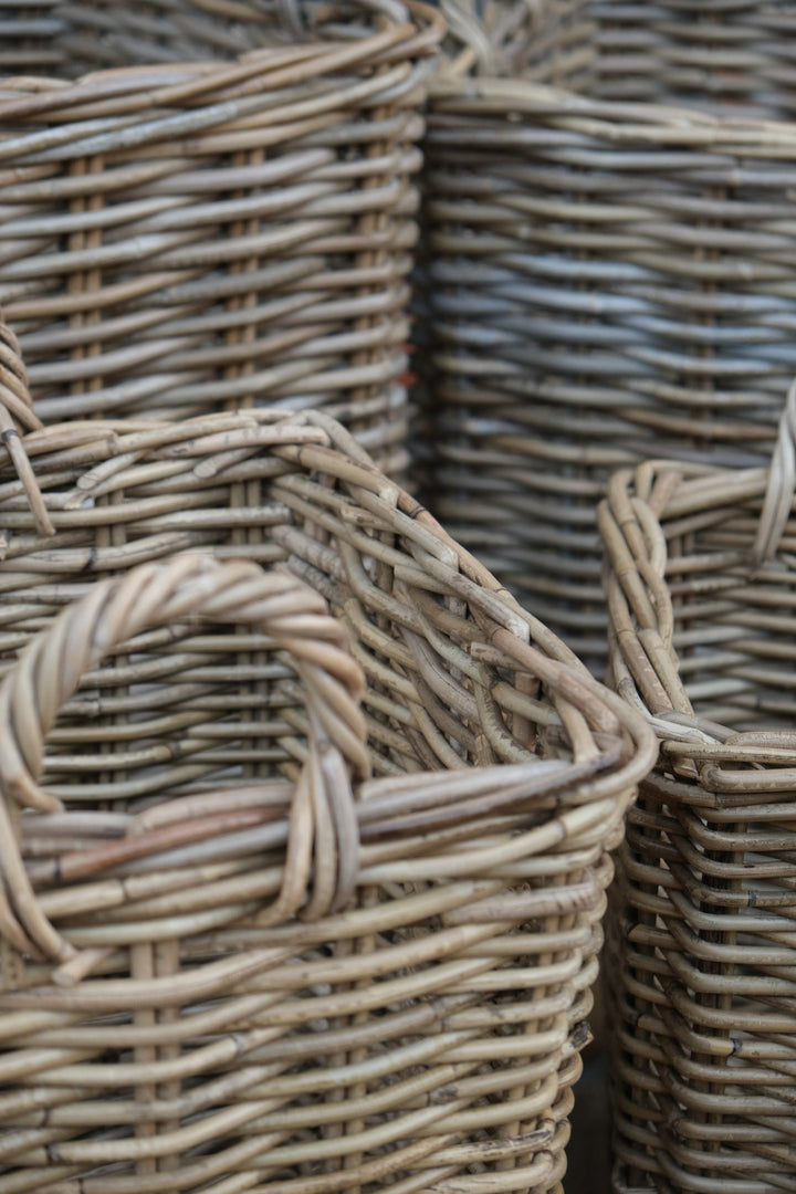 NEW Square Kubu Wicker Rattan Log Storage Handmade Traditional Basket Home Decor7