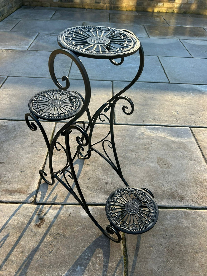 3 Tier Planter Black Plant Flower Pot Stand Garden Gift Decor Decoration0