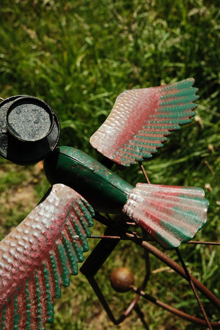 Colourful Flying Rocking Balancing Crow Rocker Garden Ornament Decoration Stake7