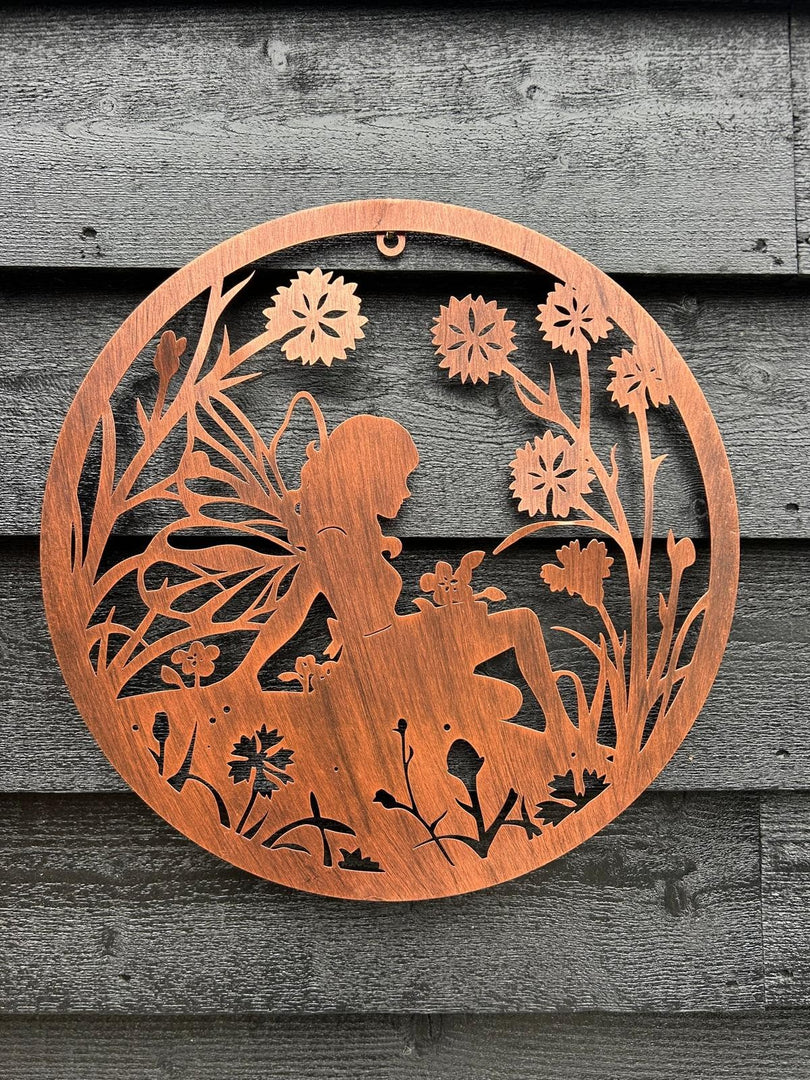 40cm Wall Art Bronze Fairy Fairies Floral Garden Home Decoration Decor Gift0