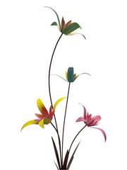 Colourful Metal Garden Flower Ornament Outdoor Lily Sculpture Stake Decoration7