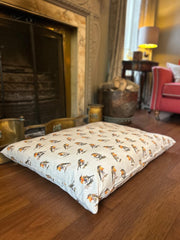 Robin Beige Nature Bird Floor Cushion Red Blue Dog Bed Christmas Indoor Gift16