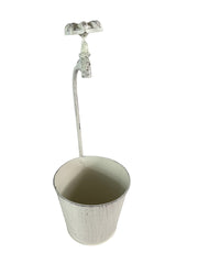 Set Of 3 Vintage Metal Plant Pots With Tap Handles Shabby Chic Garden Decor10