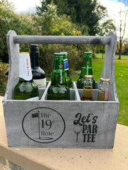 Wooden Golf Bottle Gift Box Carrier Golfer 19th Hole Gift Novelty Xmas Large10