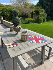 Set of 4 Union Jack Cotton Napkins British Flag Table Napkins Reusable Washable3