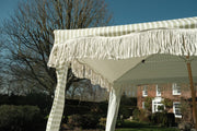 Green Stripe Gazebo Marquee Canopy Fringe Outdoor Garden Beach Cabana Style UK13