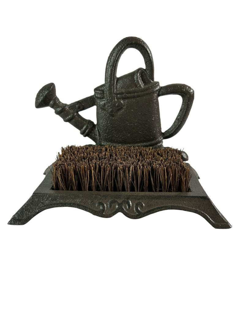 Cast Iron Watering Can Boot Scraper Brush Shoe Welly Boot Cleaner Garden Gift10