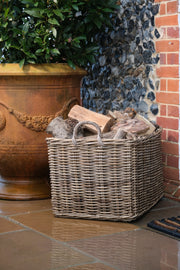 NEW Rectangular Kubu Wicker Rattan Log Storage Handmade Basket Large Heavy Duty12