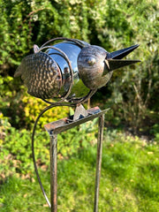 Twin Bird Rocking Balancing Garden Ornament Decoration Rocker Flying Stake5