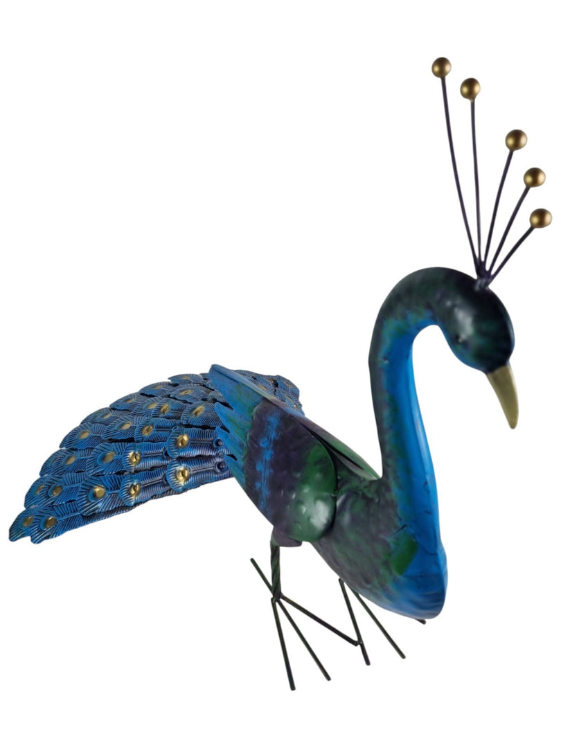 Tail Down Decorative Peacock Bird Animal Metal Garden Giftware  Ornament20