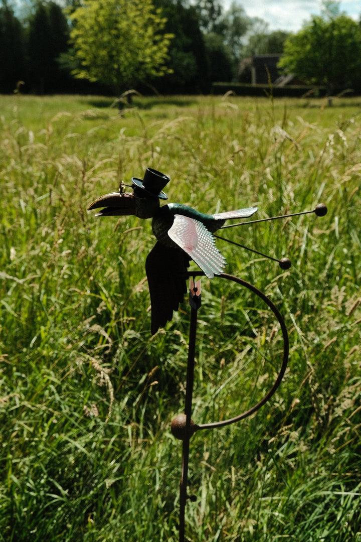 Colourful Flying Rocking Balancing Crow Rocker Garden Ornament Decoration Stake15