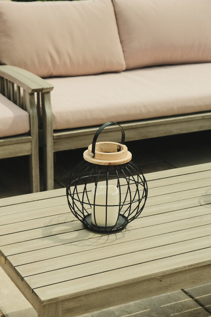Black Metal Hanging Lantern Candle Holder Rustic Garden Patio Outdoor Decor6