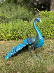 Tail Down Decorative Peacock Bird Animal Metal Garden Giftware  Ornament6