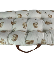 Happy Hedgehog Bench Seat Pad Grey Cushion Outdoor Garden Decor 110cm x 50cm17