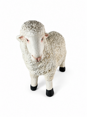 Realistic White Sheep Garden Statue Ornament Resin Outdoor Farm Animal Decor4