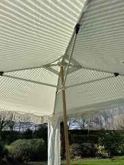 Green Stripe Gazebo Marquee Canopy Fringe Outdoor Garden Beach Cabana Style UK2