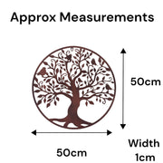 Large 50cm Wall Art Bronze Tree of Life Birds Garden Decoration1