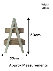 Wooden 2 Tier Vegetable Plant Storage Rack Green Tabletop Rustic Display Shop1
