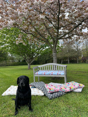 Happy Hedgehog Bench Seat Pad Grey Cushion Outdoor Garden Decor 110cm x 50cm10