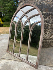St Mary Solar Powered Gothic Arch Garden Mirror LED Lights Outdoor Wall Decor7