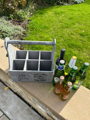 Wooden Beer Bottle Gift Box Carrier Fishing Fisherman Gift Novelty Xmas Large10