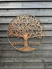Large Bronze Family Forever Metal Garden Outdoor Wall Art  Plaque 80cm Diameter7