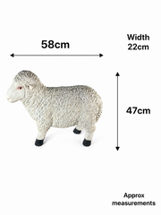 Realistic White Sheep Garden Statue Ornament Resin Outdoor Farm Animal Decor23