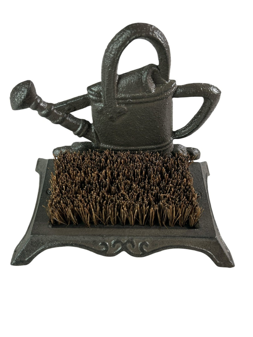 Cast Iron Watering Can Boot Scraper Brush Shoe Welly Boot Cleaner Garden Gift8