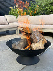 56cm Garden Fire Pit Outdoor Patio Camping Cast Iron Bowl Log Burner Heater6
