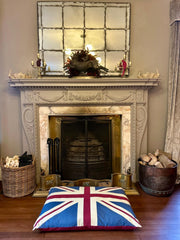 Vintage Retro Union Jack UK Floor Cushion Red Blue Dog Bed Garden Indoor Gift3