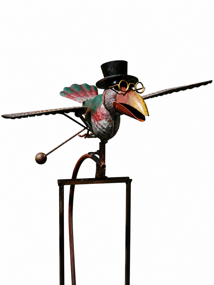 Colourful Flying Rocking Balancing Crow Rocker Garden Ornament Decoration Stake13