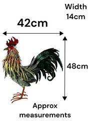 Decorative Metal Cockerel Garden Statue Outdoor Lawn Ornament Farm Farmyard1