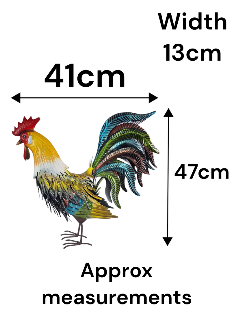 Decorative Cockerel Bird Animal Countryside Metal Garden Giftware Ornament1