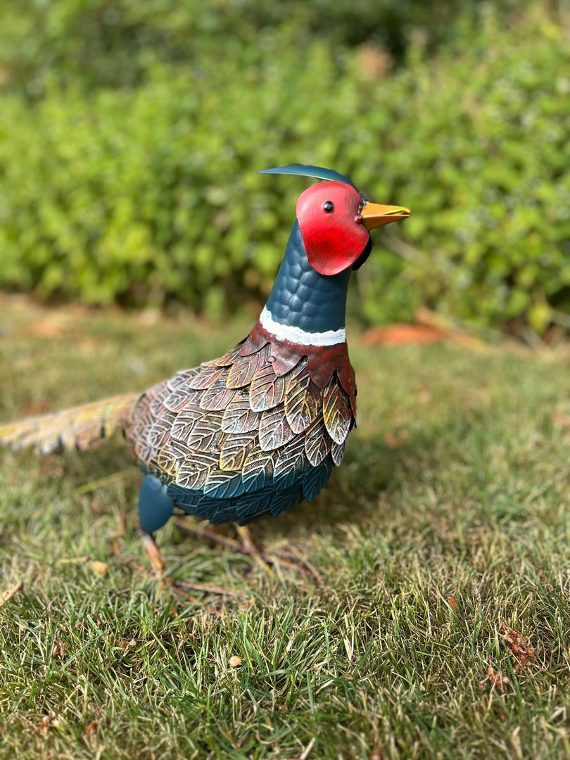 Decorative Pheasant Bird Animal Countryside Metal Garden Giftware Ornament7