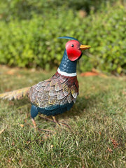 Decorative Pheasant Bird Animal Countryside Metal Garden Giftware Ornament7