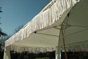 Green Stripe Gazebo Marquee Canopy Fringe Outdoor Garden Beach Cabana Style UK14