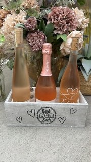 Best Mum Ever Double Sided Hamper Grey Gift Box Storage Wood Crate 2 Sizes11