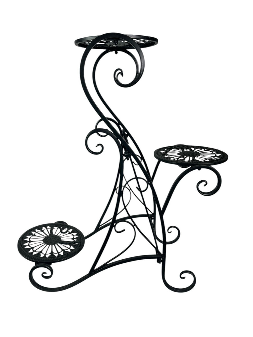 3 Tier Planter Black Plant Flower Pot Stand Garden Gift Decor Decoration11