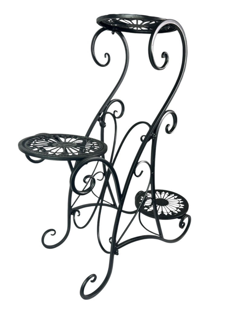 3 Tier Planter Black Plant Flower Pot Stand Garden Gift Decor Decoration10