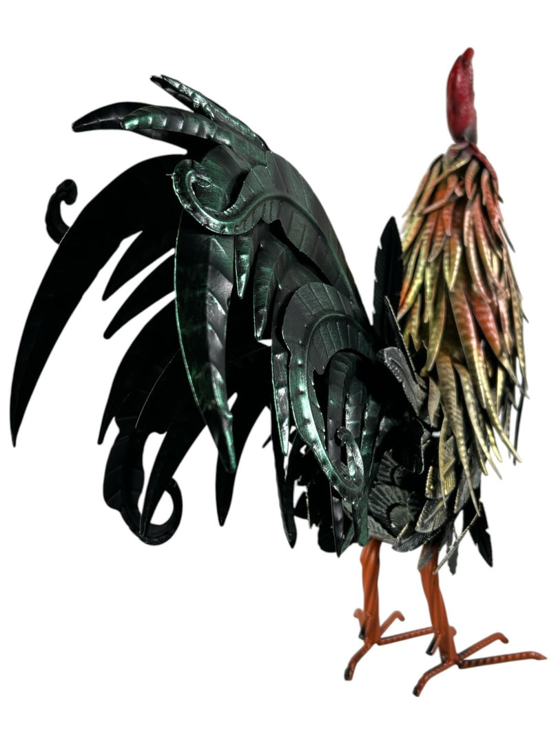 Decorative Metal Cockerel Garden Statue Outdoor Lawn Ornament Farm Farmyard3