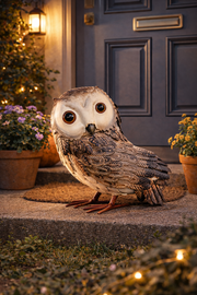 Metal Owl Garden Ornament Decorative Outdoor Owl Statue Sculpture Patio Lawn0