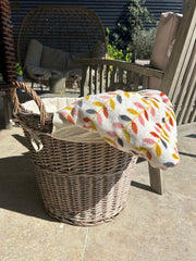 Natural Collection Large Wicker Plain Lined Log Home Tidy Laundry Storage Basket4